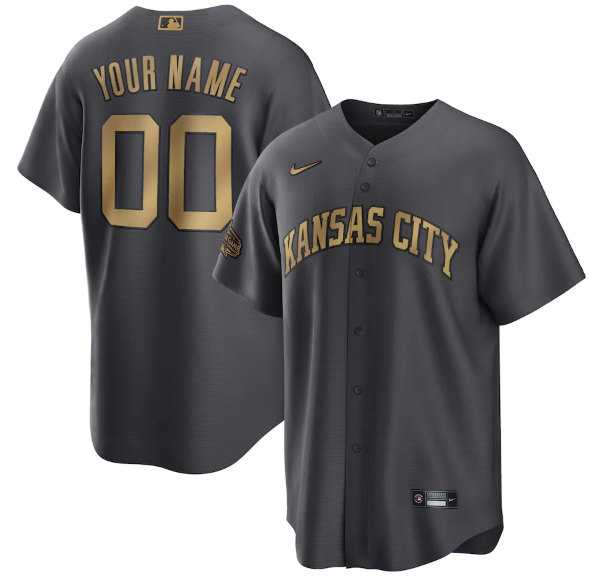 Customized Men's Kansas City Royals Active Player Charcoal 2022 All-Star Cool Base Stitched Jersey,We sell and wholesale Customized Men's Kansas City Royals Active Player Charcoal 2022 All-Star Cool Base Stitched Jersey on line form chian!